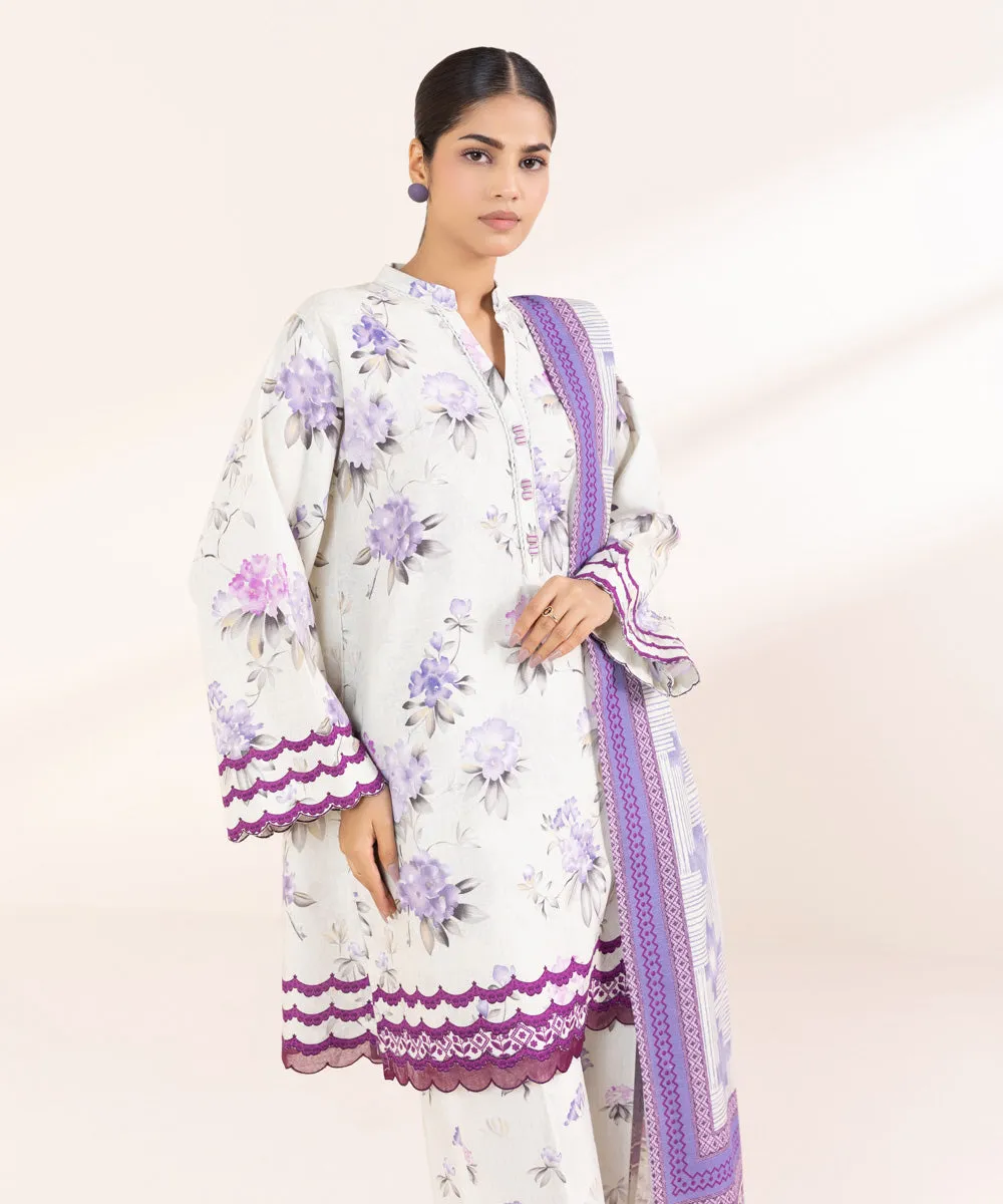 2 Piece - Printed Khaddar Suit