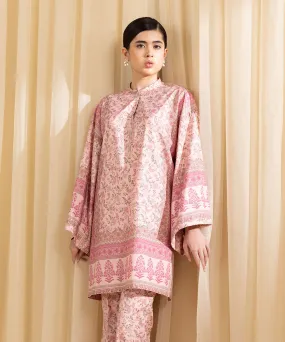 2 Piece - Printed Silk Suit