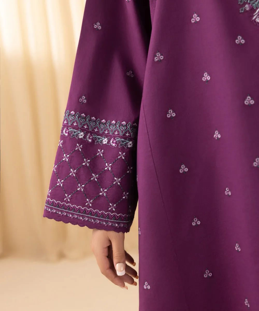 3 Piece - Embroidered Crosshatch Suit