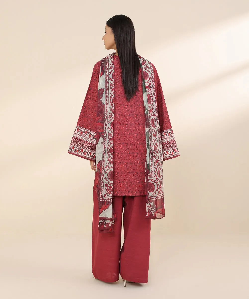 3 Piece - Embroidered Khaddar Suit