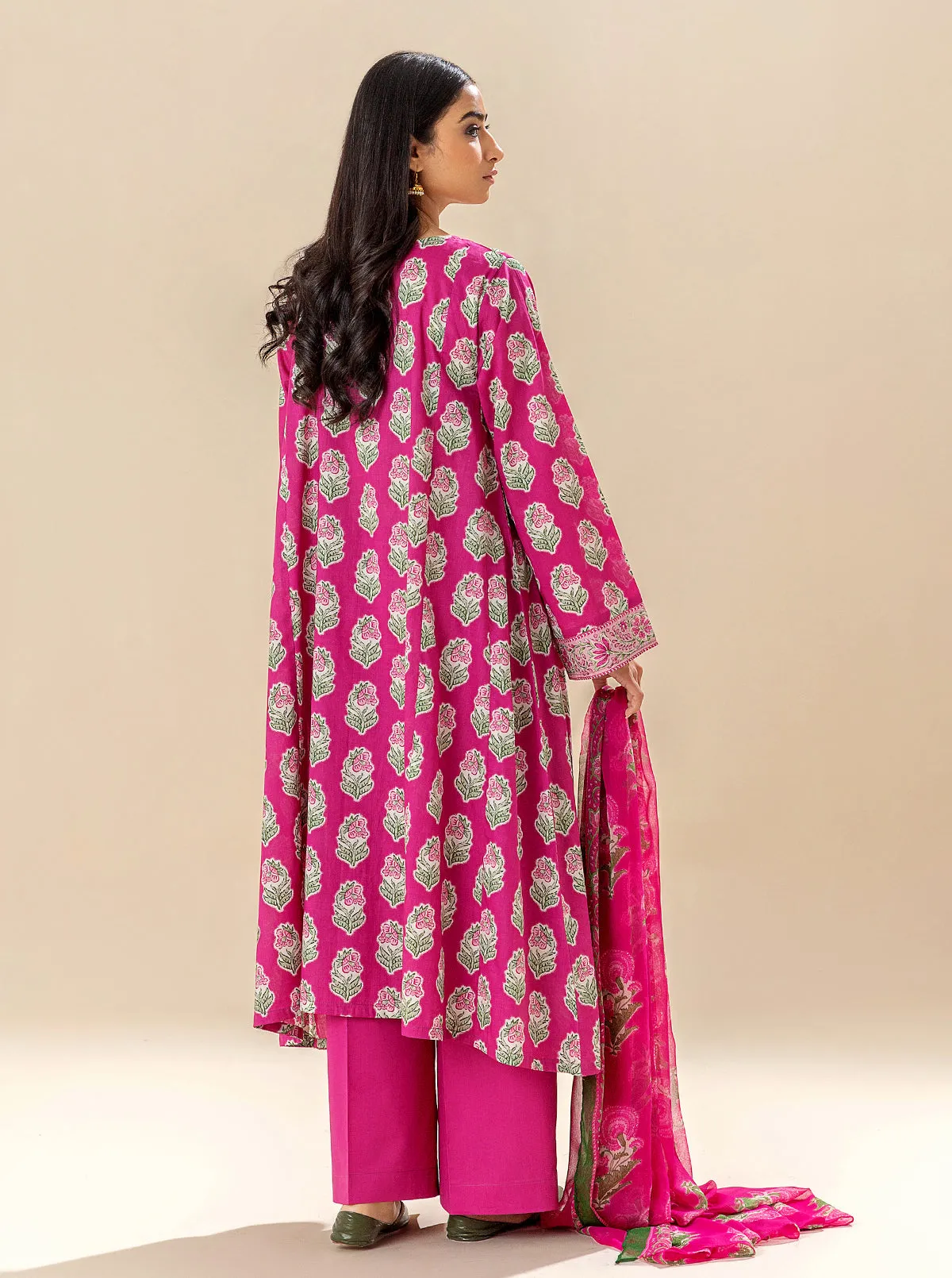 3 PIECE PRINTED LAWN SUIT - SERENE PINKS