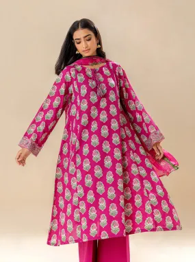 3 PIECE PRINTED LAWN SUIT - SERENE PINKS