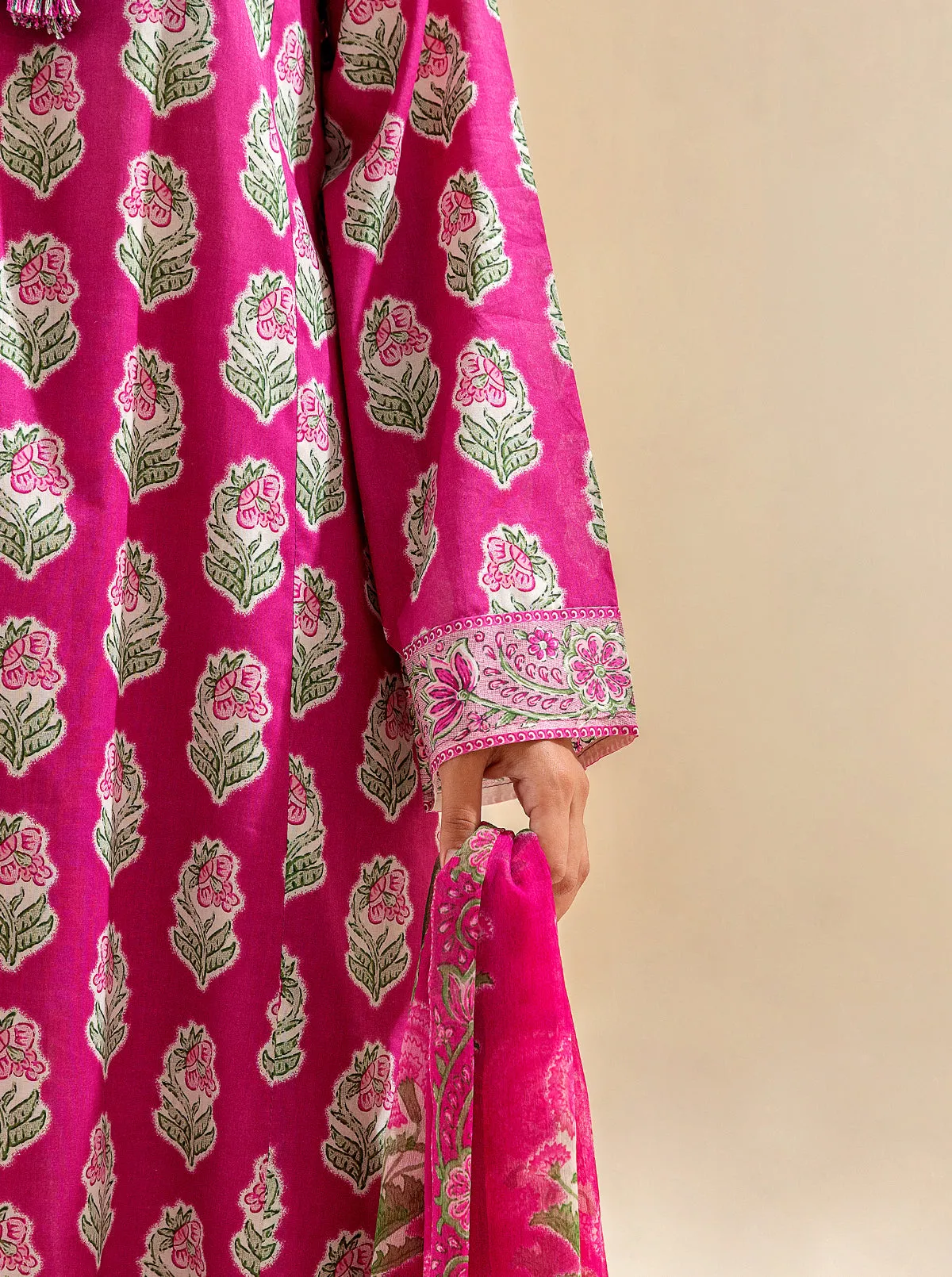 3 PIECE PRINTED LAWN SUIT - SERENE PINKS