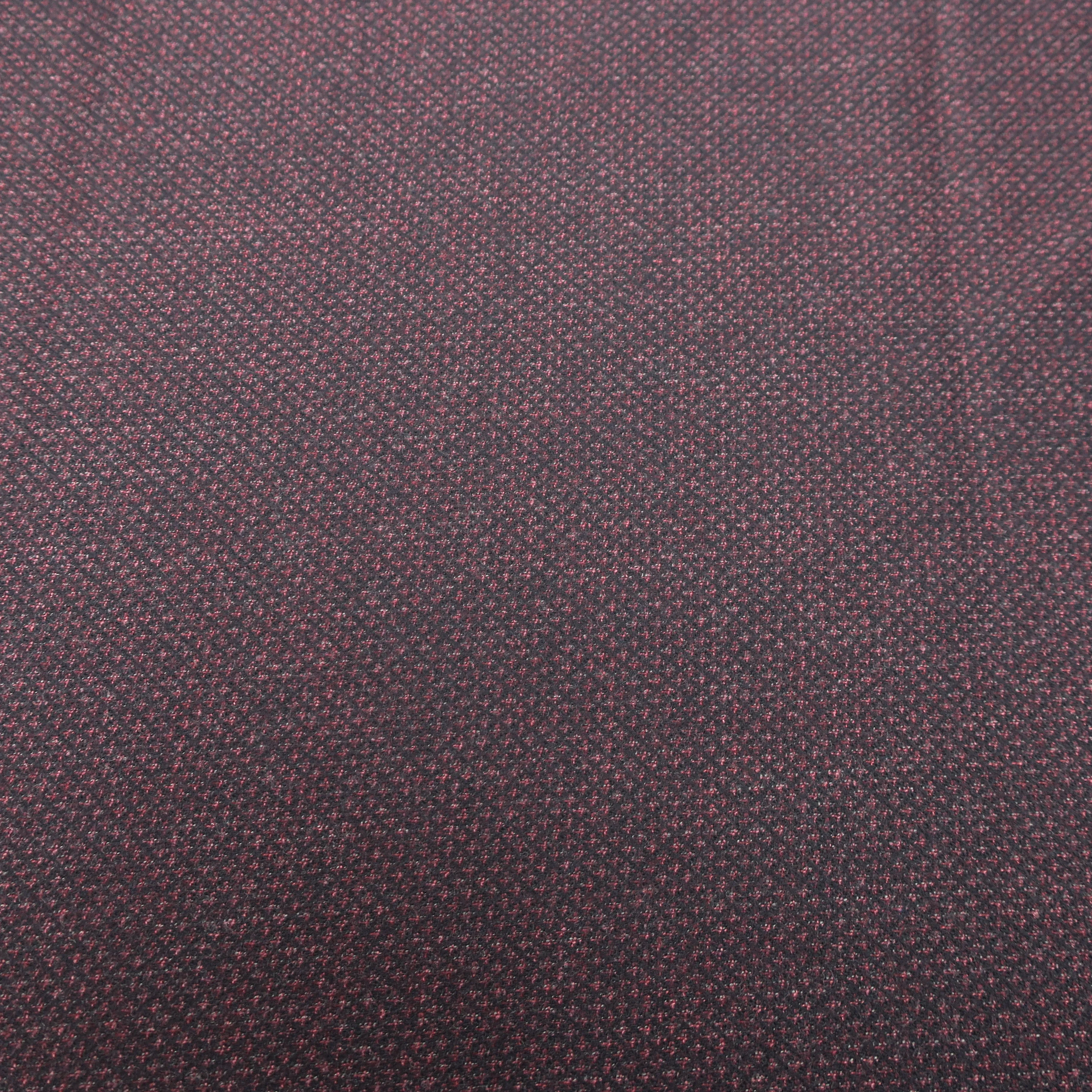 3.60 YDS Salt box Maroon and Black Birds Eye 100% Wool Loro Piana Fabric