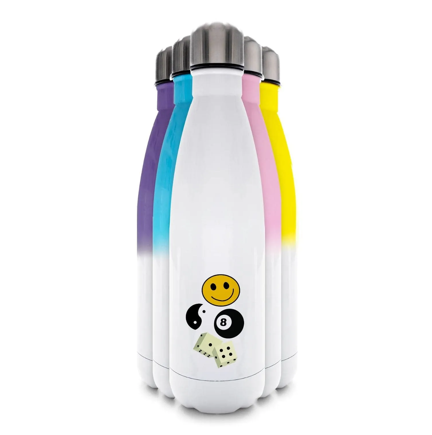 8 Ball Pattern - Skate Aesthetic  Water Bottle