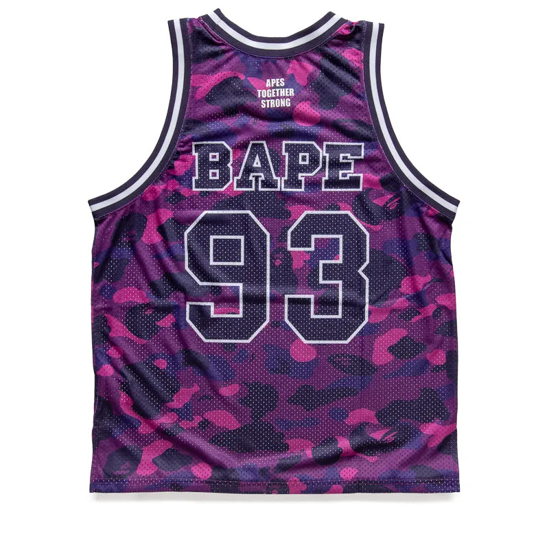 A Bathing Ape Color Camo Basketball Tank Top - Purple