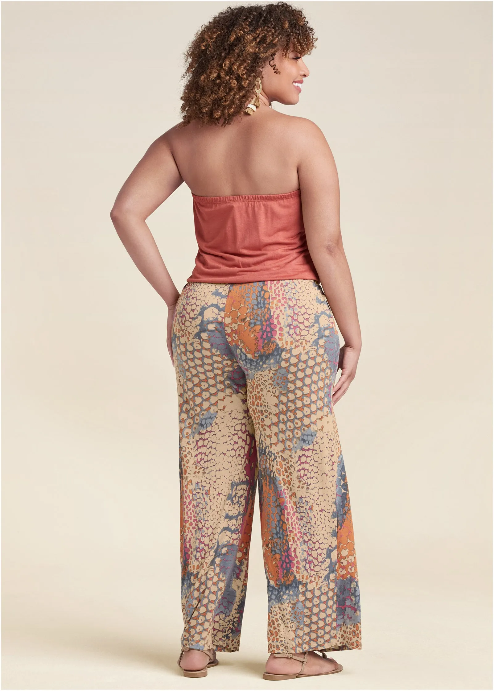 Abstract Mirage Jumpsuit - Orange Multi