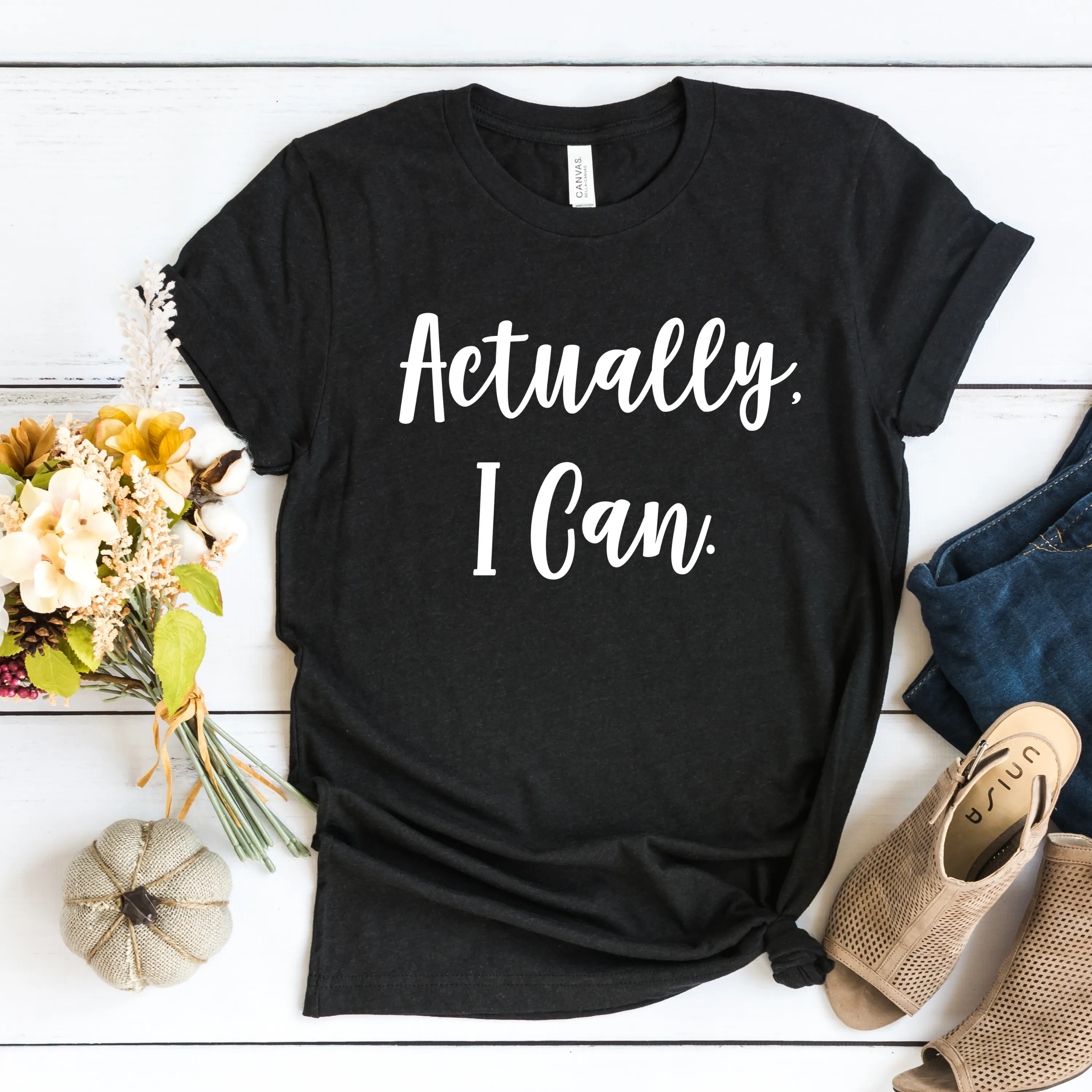 Actually, I Can Cotton T Shirt