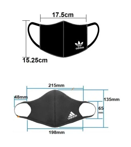 Adidas Originals Face Covers 3pcs in Pack  HB7850 - Large size