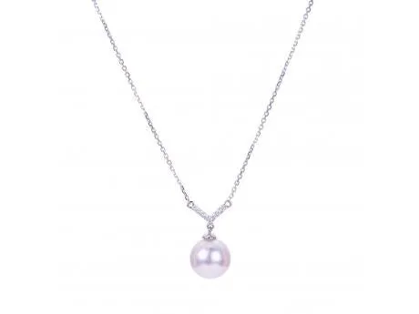 Akoya Pearl and Diamond Necklace