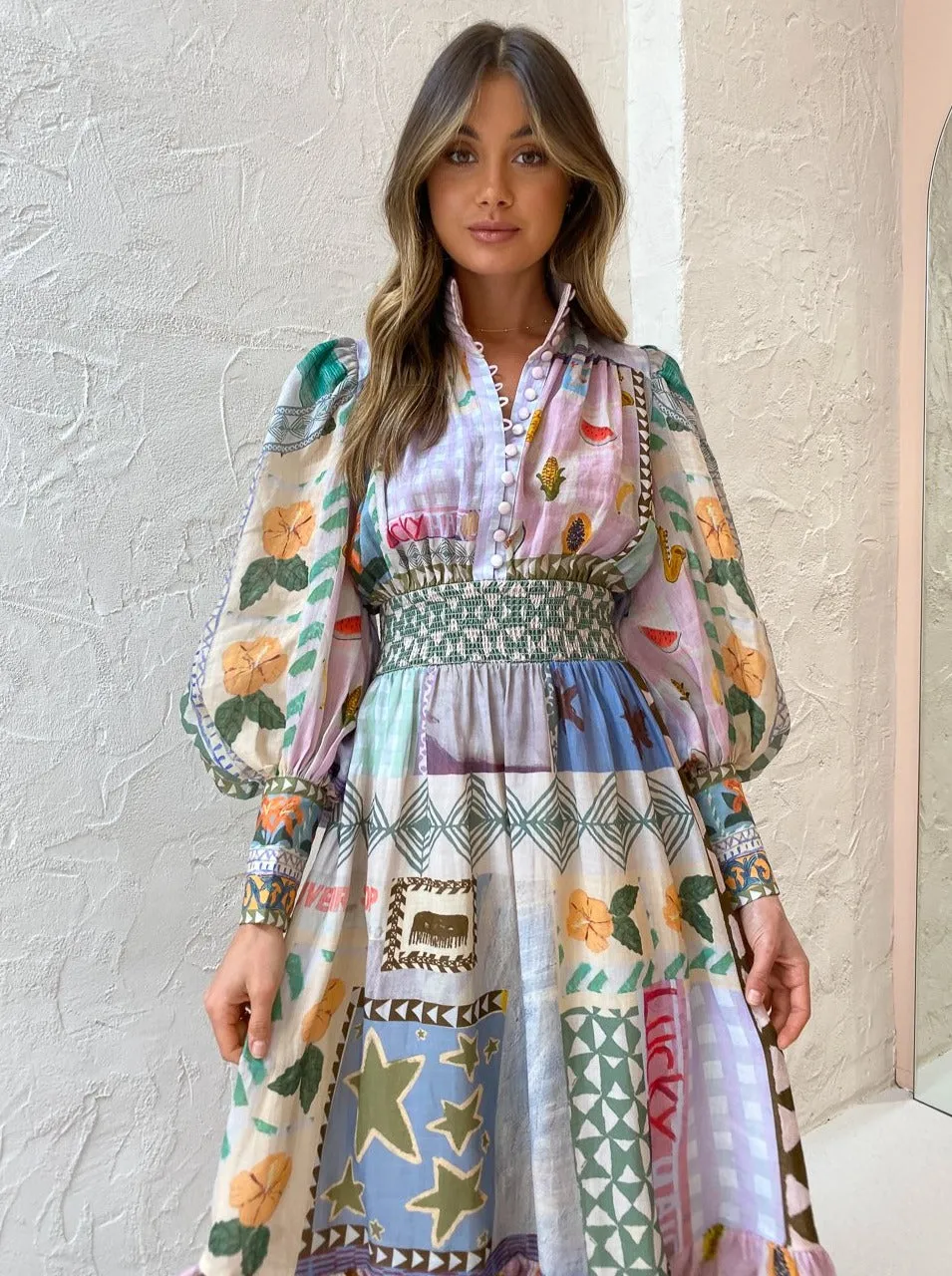 Alemais Emma Gale Shirtdress in Multi