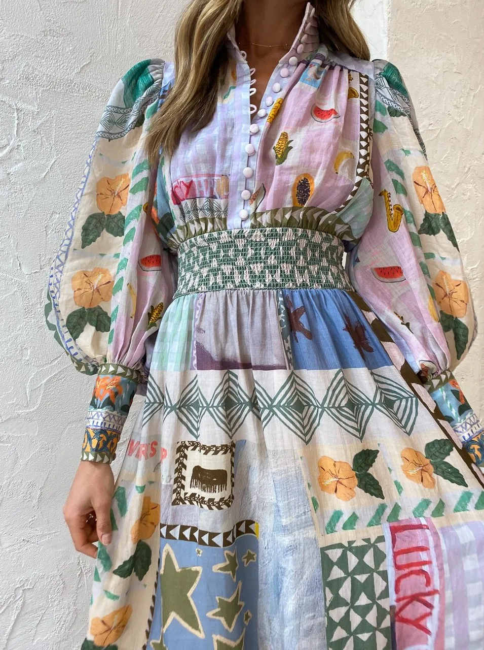 Alemais Emma Gale Shirtdress in Multi