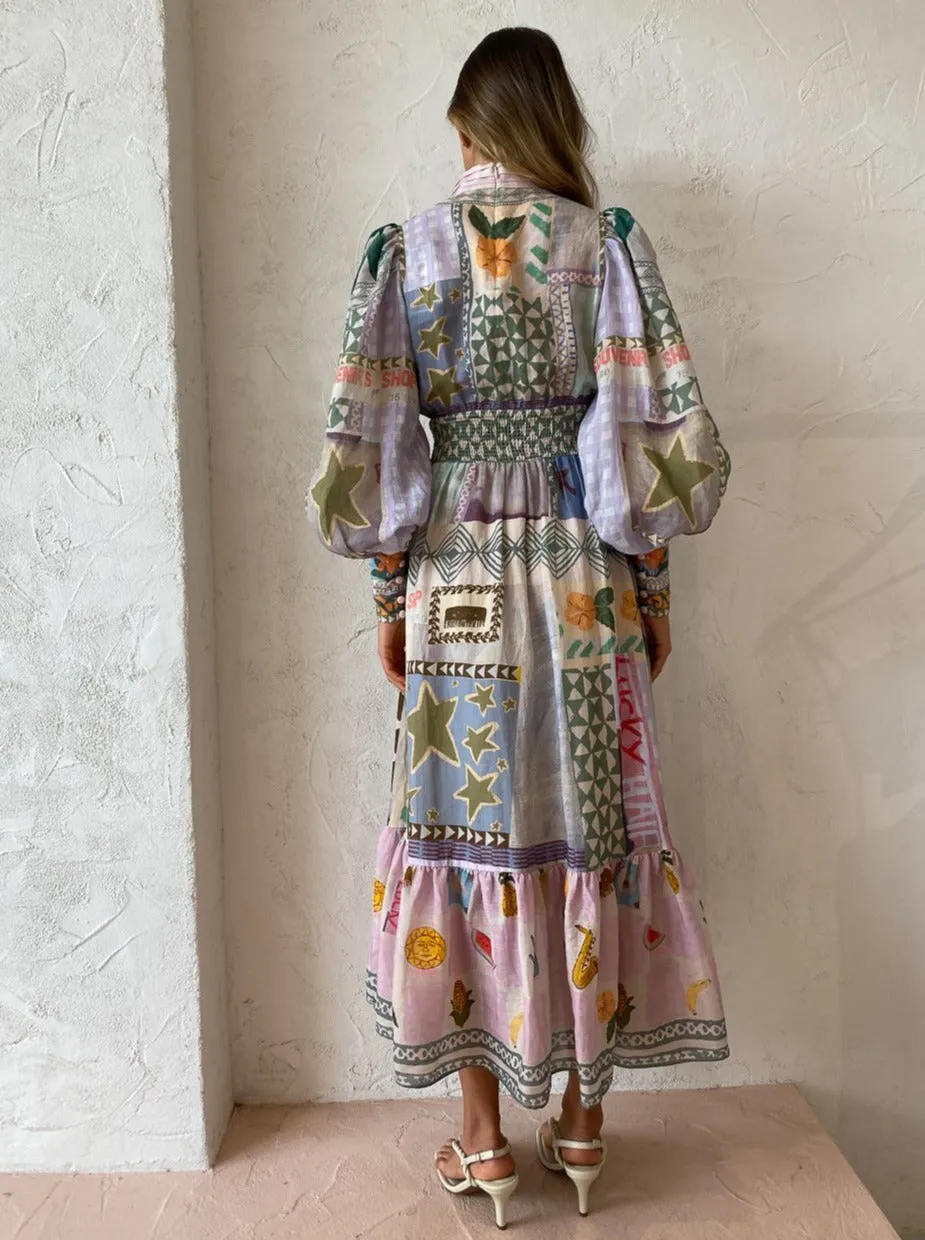 Alemais Emma Gale Shirtdress in Multi