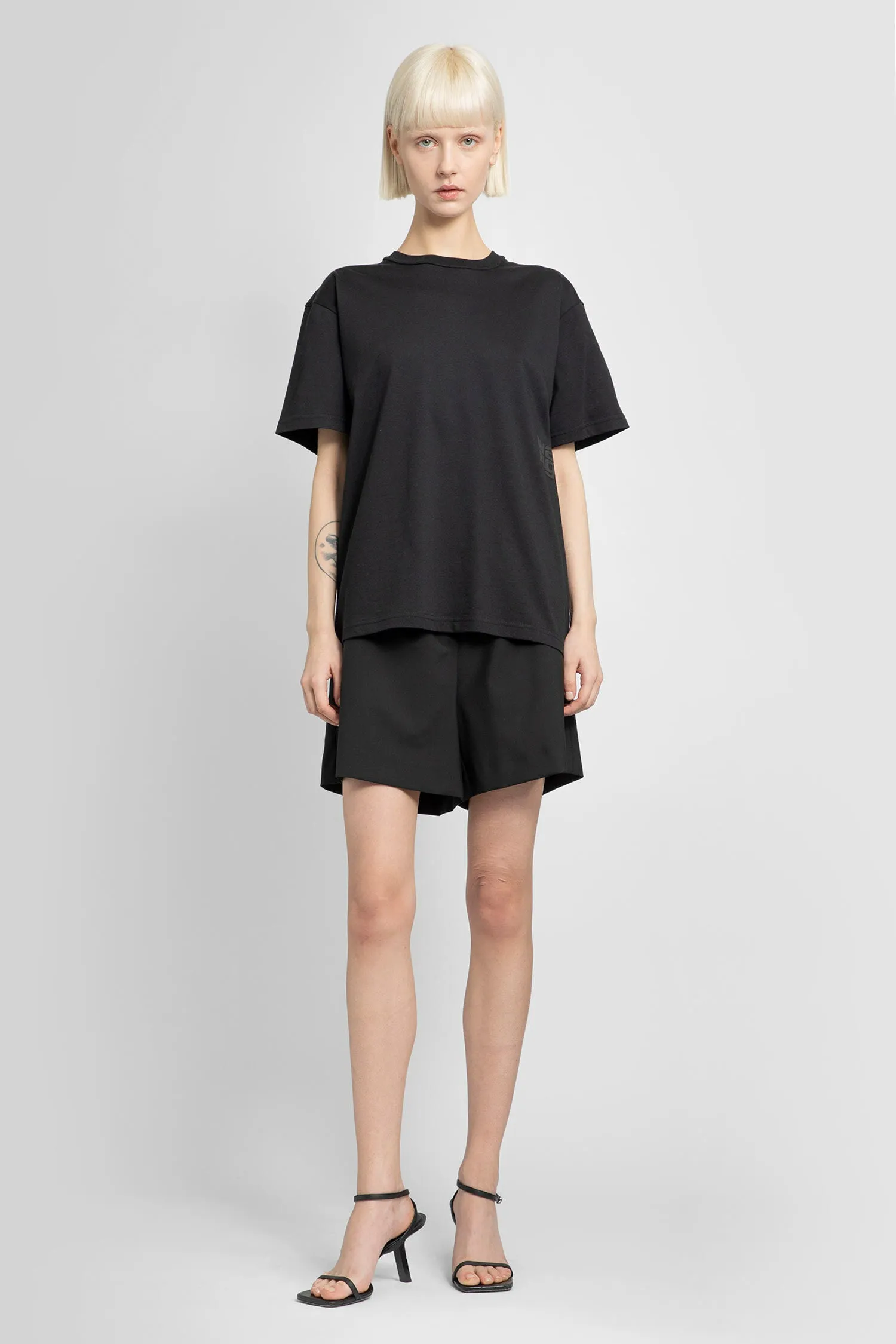 ALEXANDER WANG WOMAN BLACK T-SHIRTS & TANK TOPS