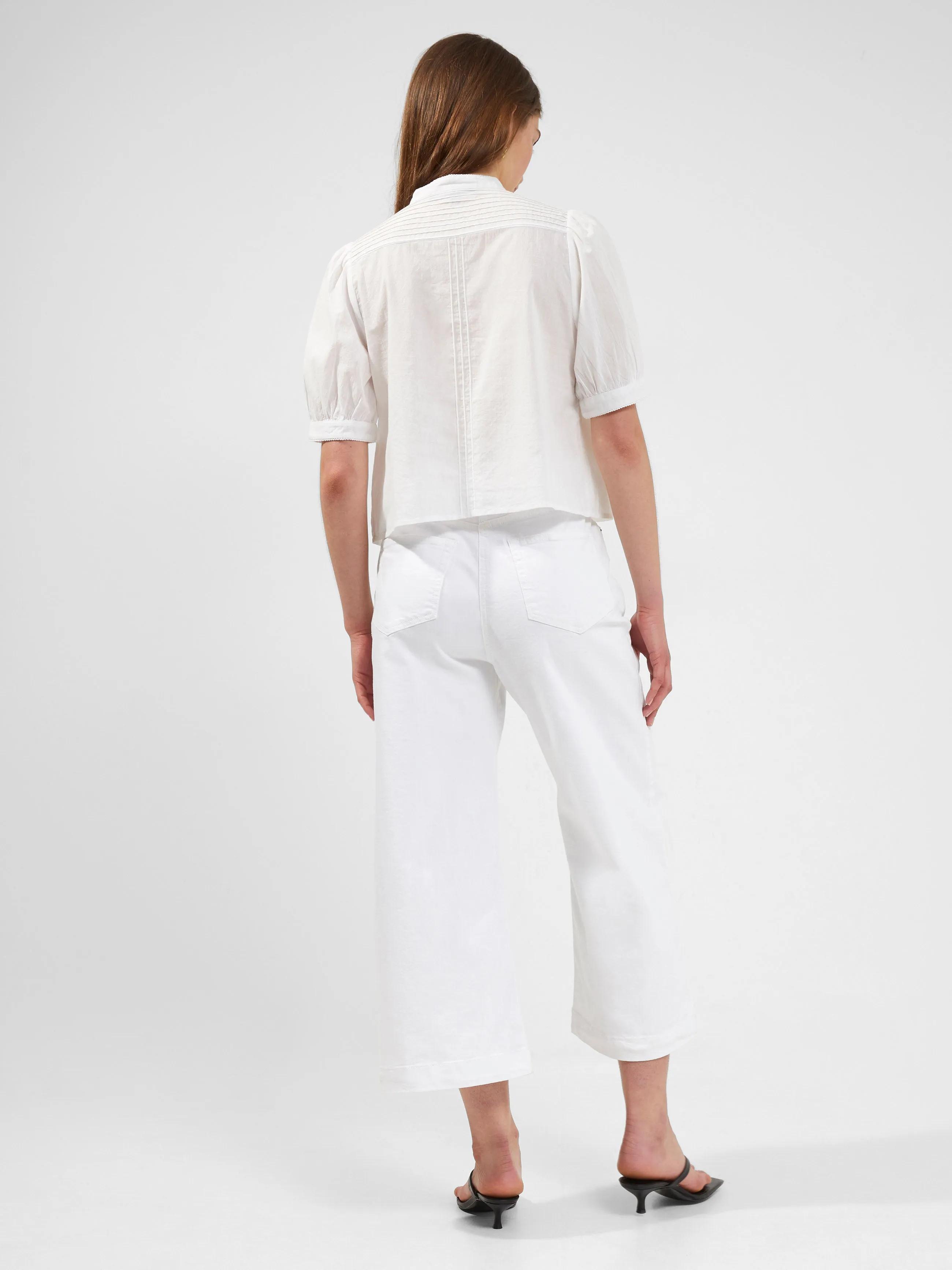 Alowie Organic Embroidered Cropped Blouse