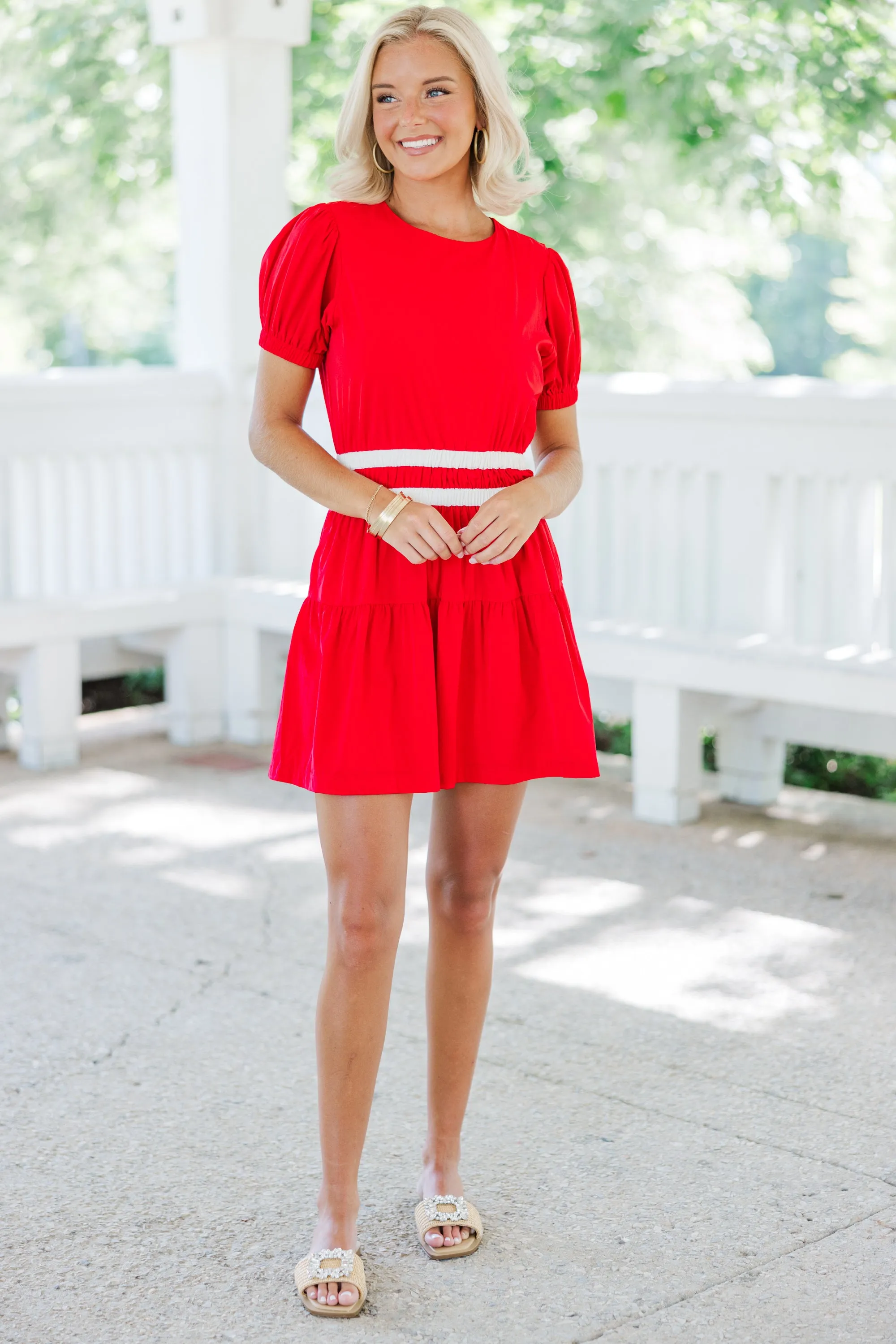 Always And Forever Red Cotton Dress