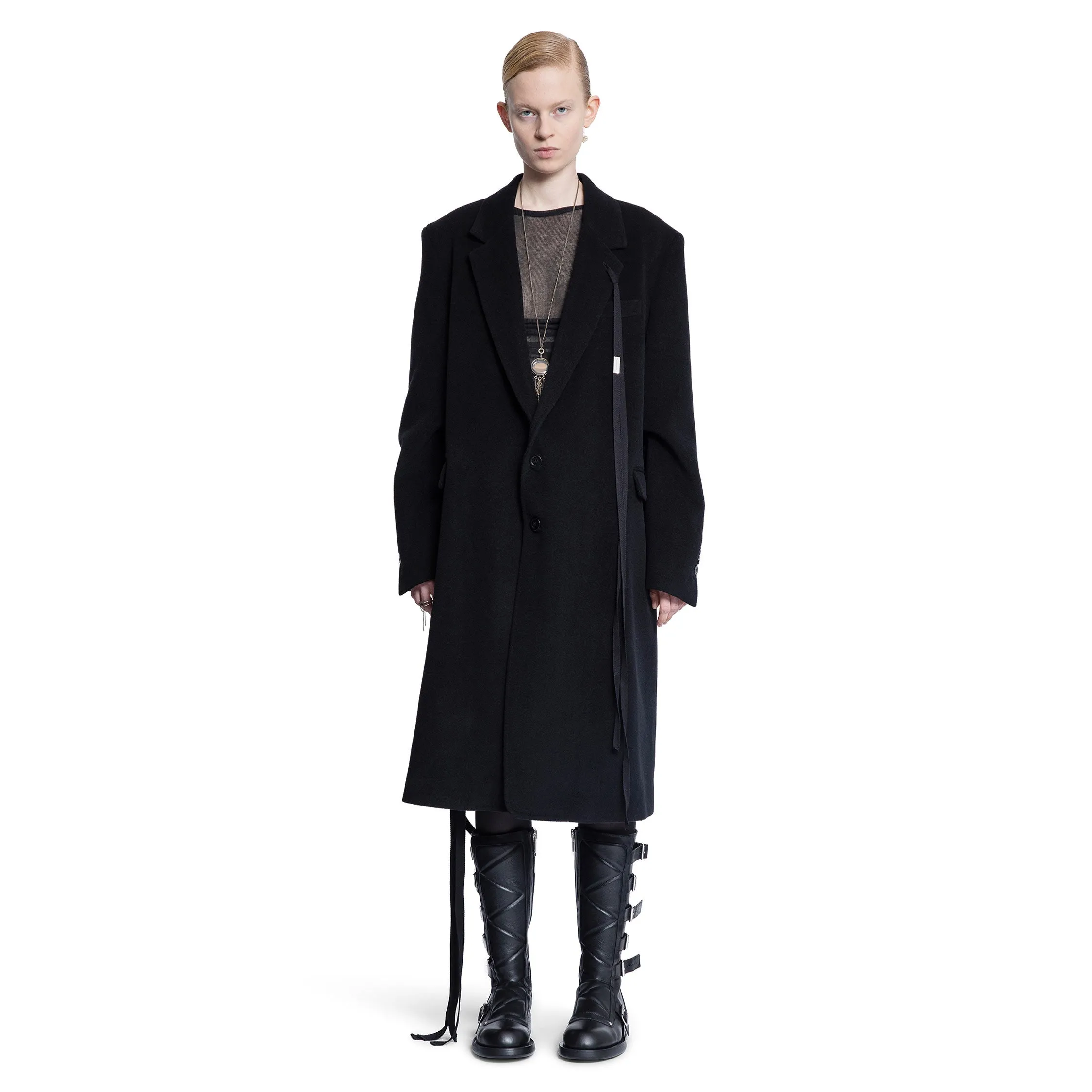 ANN DEMEULEMEESTER WOMAN BLACK COATS