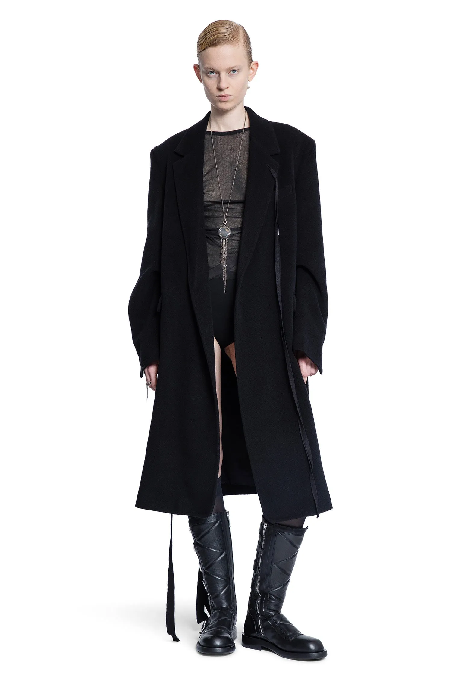 ANN DEMEULEMEESTER WOMAN BLACK COATS