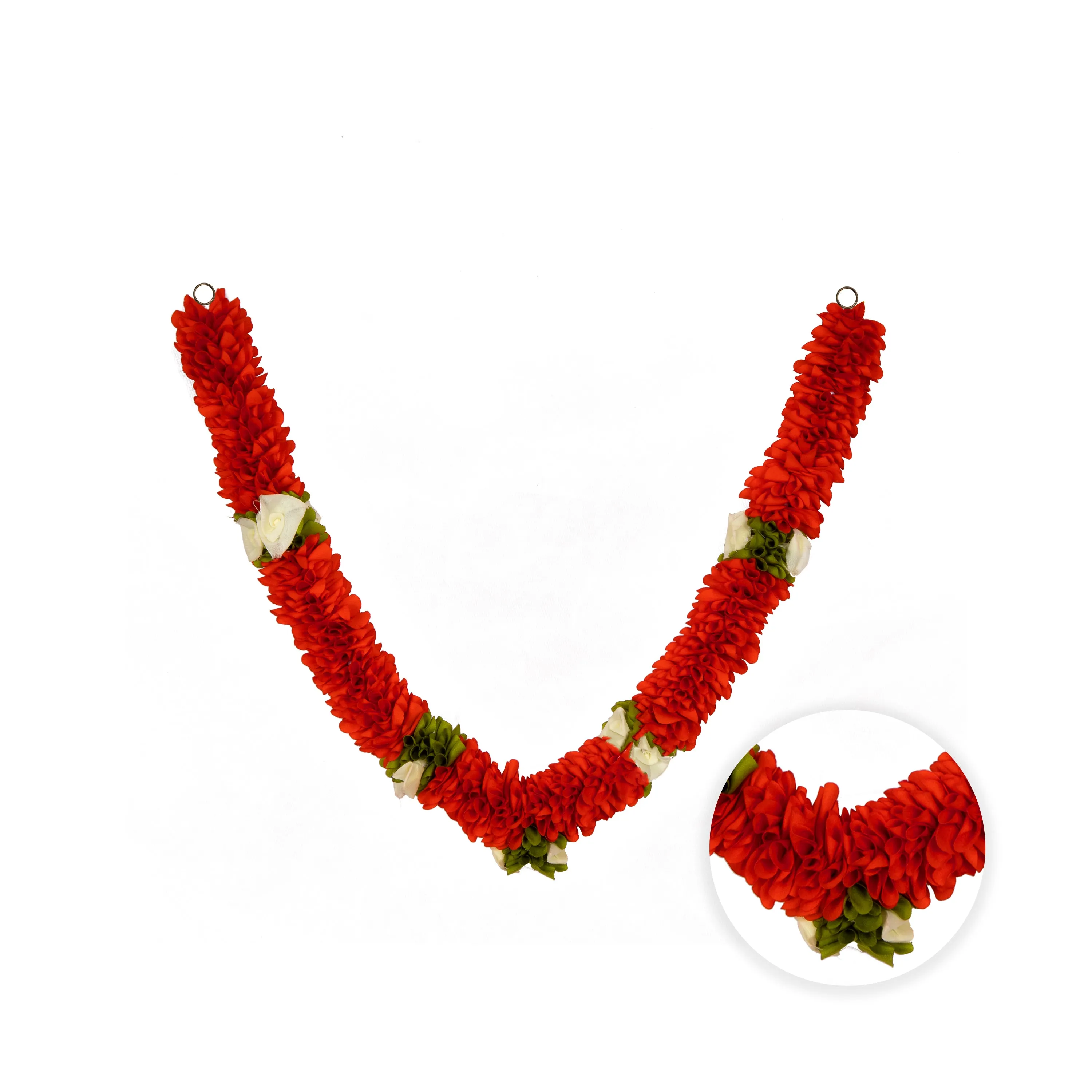 Artificial Flower Garland - 28 Inches | Flower Toran/ Artificial Mala for Photo Frame/ Assorted Design & Colour