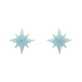 Atomic Star Glitter Stud Earring - Blue