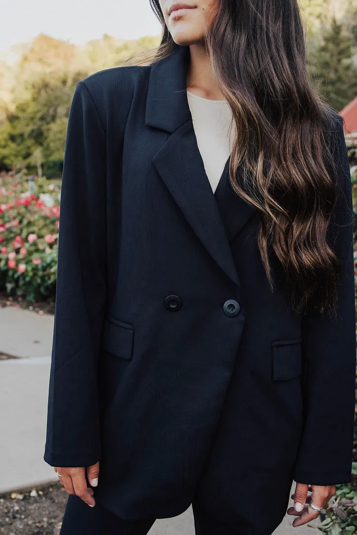 Audrey Oversized Ribbed Blazer