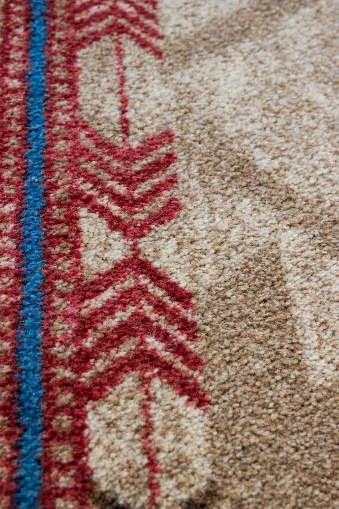 Aztec Whiskey River Rug in Beige XL