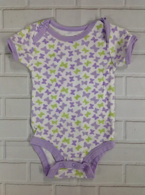 BABIES R US White & Purple Onesie