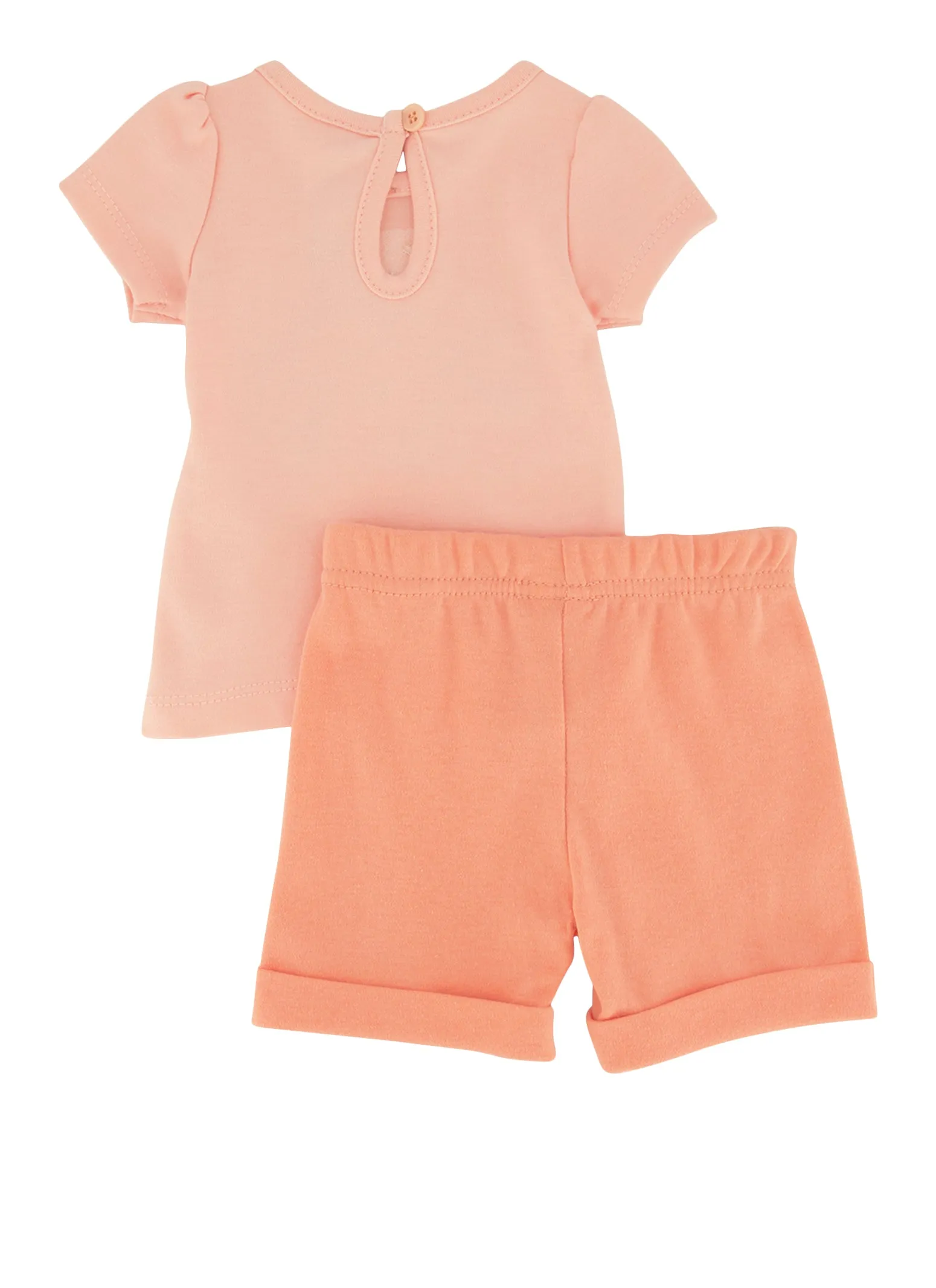 Baby Girls 0-9M Little Lady Graphic Tee and Cuffed Shorts