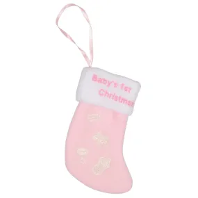 Baby's 1st Christmas Mini Stocking Hanging Tree Decoration