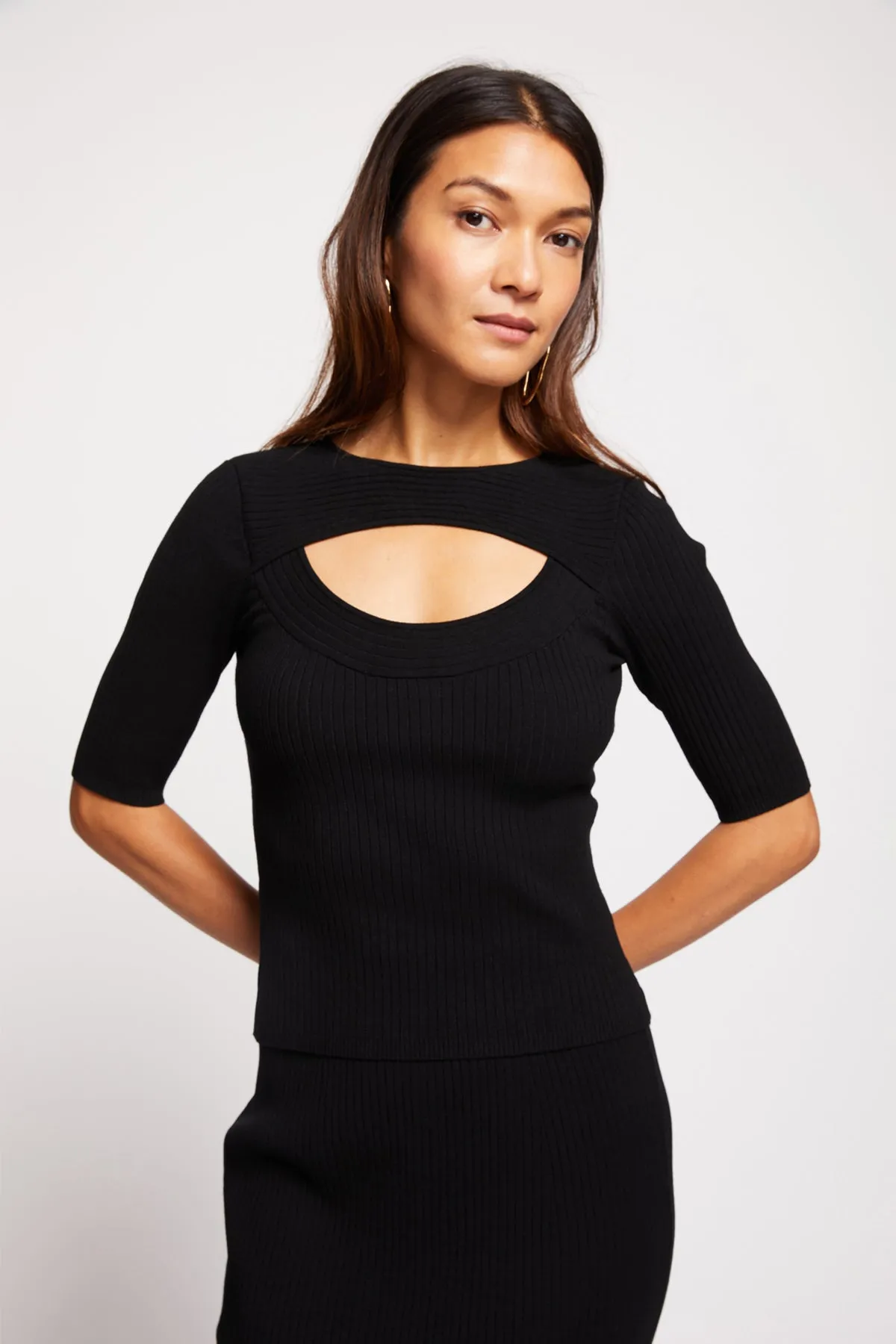 Bailey 44 Perla Sweater Top in Black