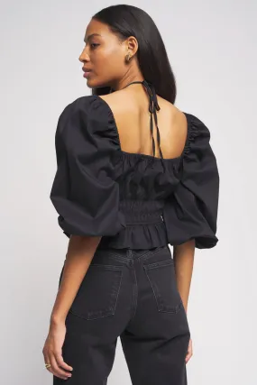 Bailey 44  Shani Peplum Top in Black