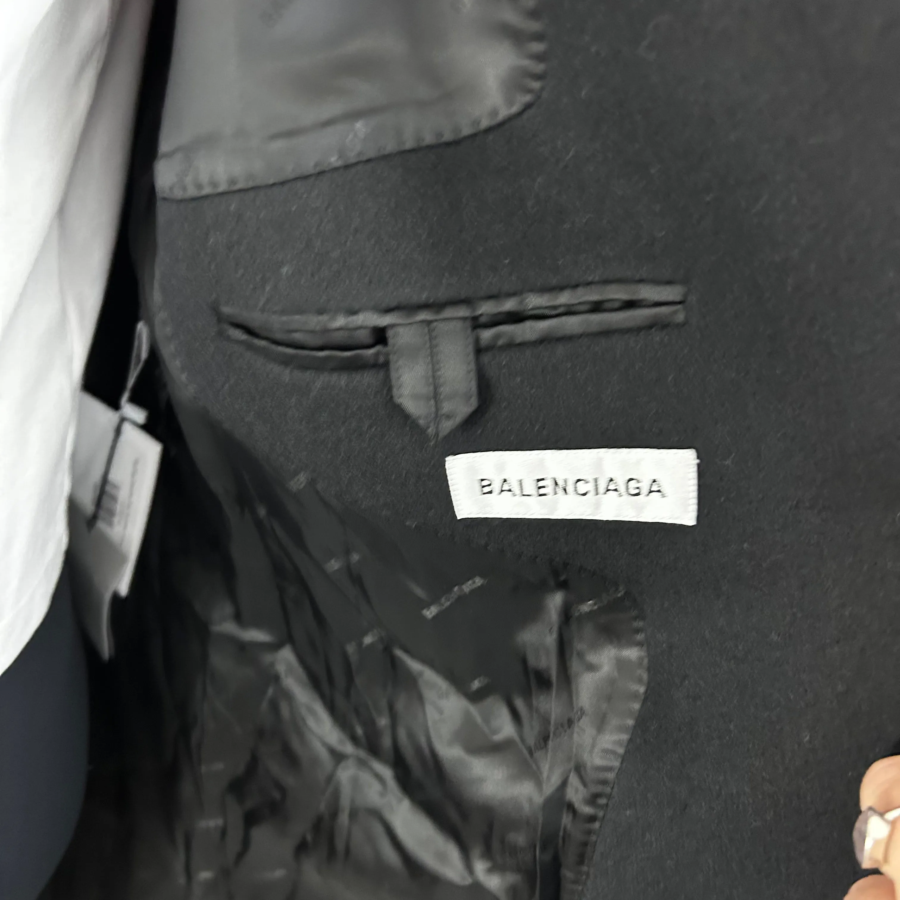 Balenciaga Brand New Black Wool Mix Oversize Belted Overcoat XS/S/M