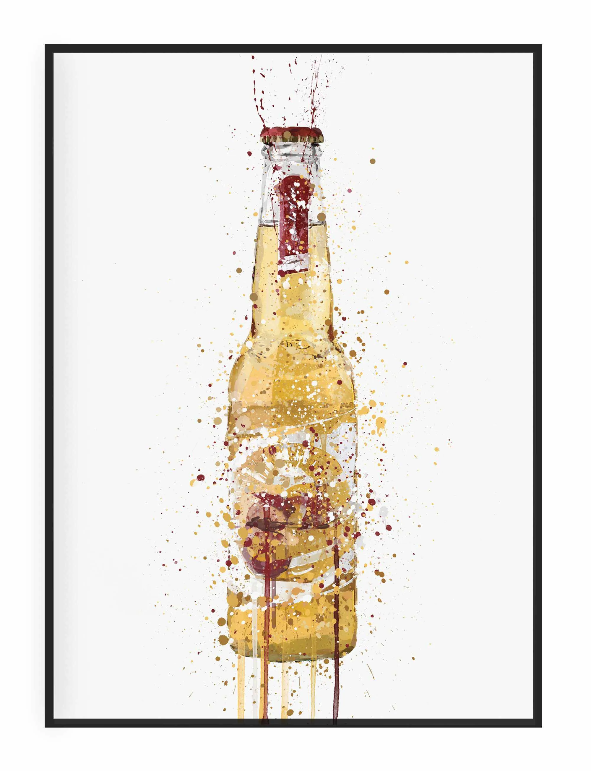 Beer Bottle Wall Art Print 'Desert'