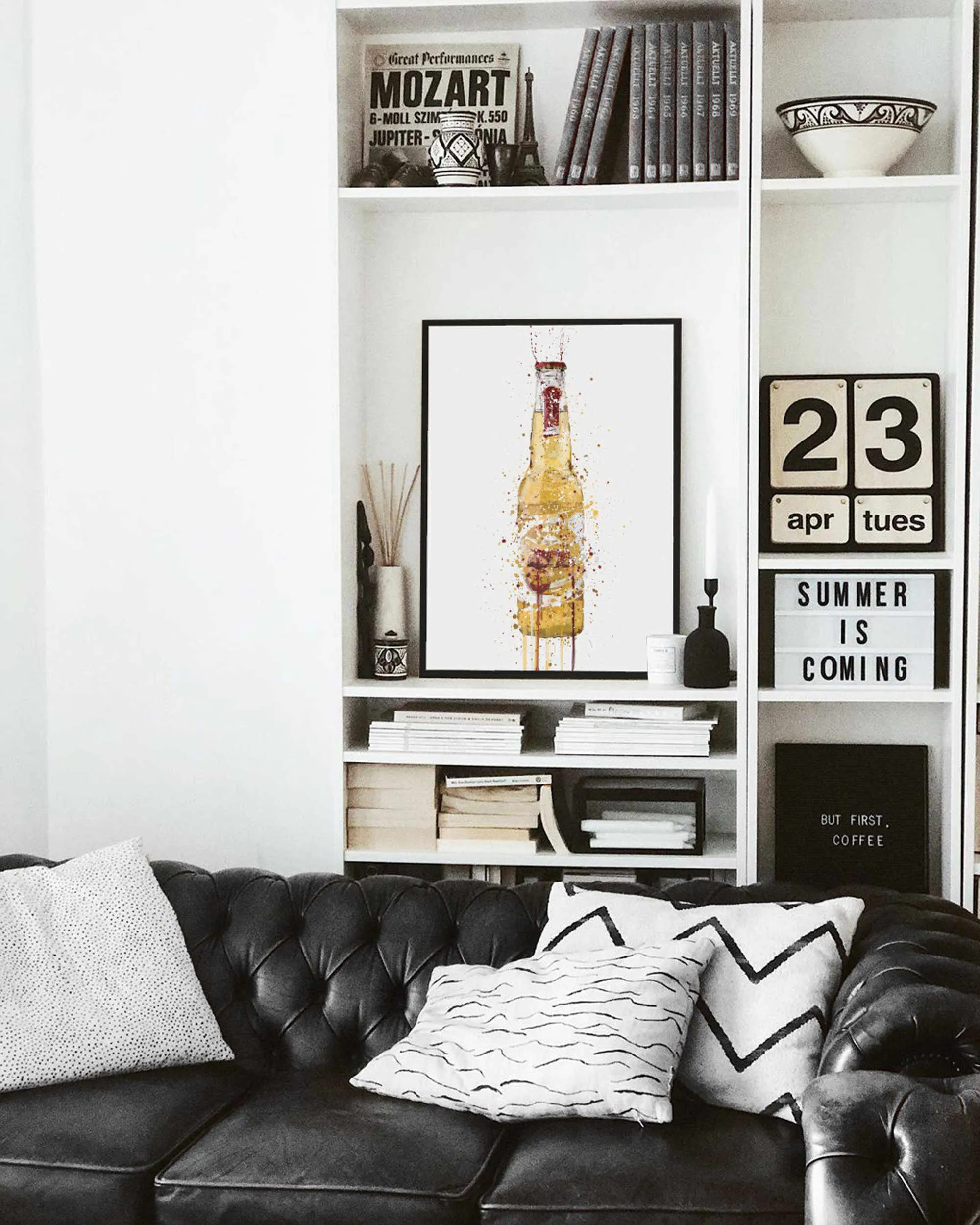 Beer Bottle Wall Art Print 'Desert'