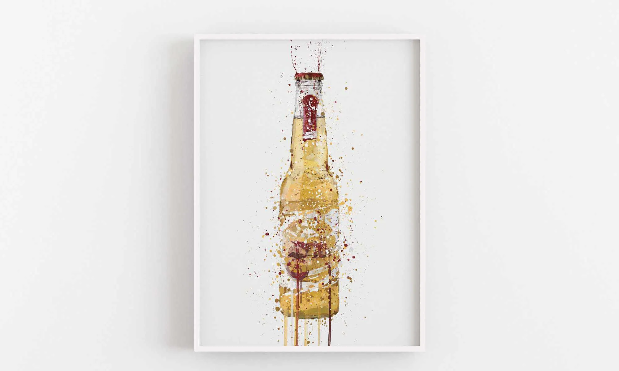 Beer Bottle Wall Art Print 'Desert'