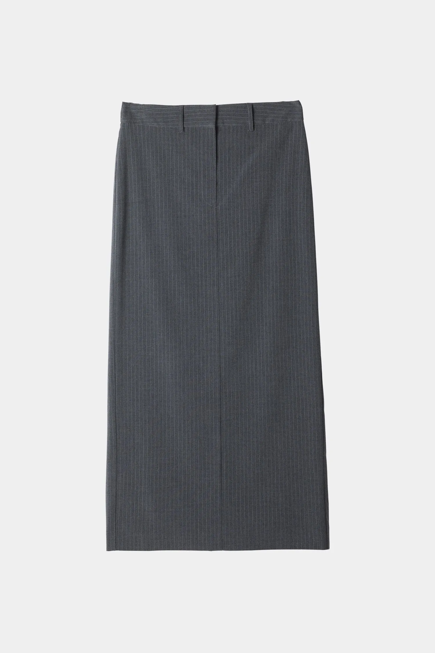 BERKELEY SKIRT - GREY PINSTRIPE