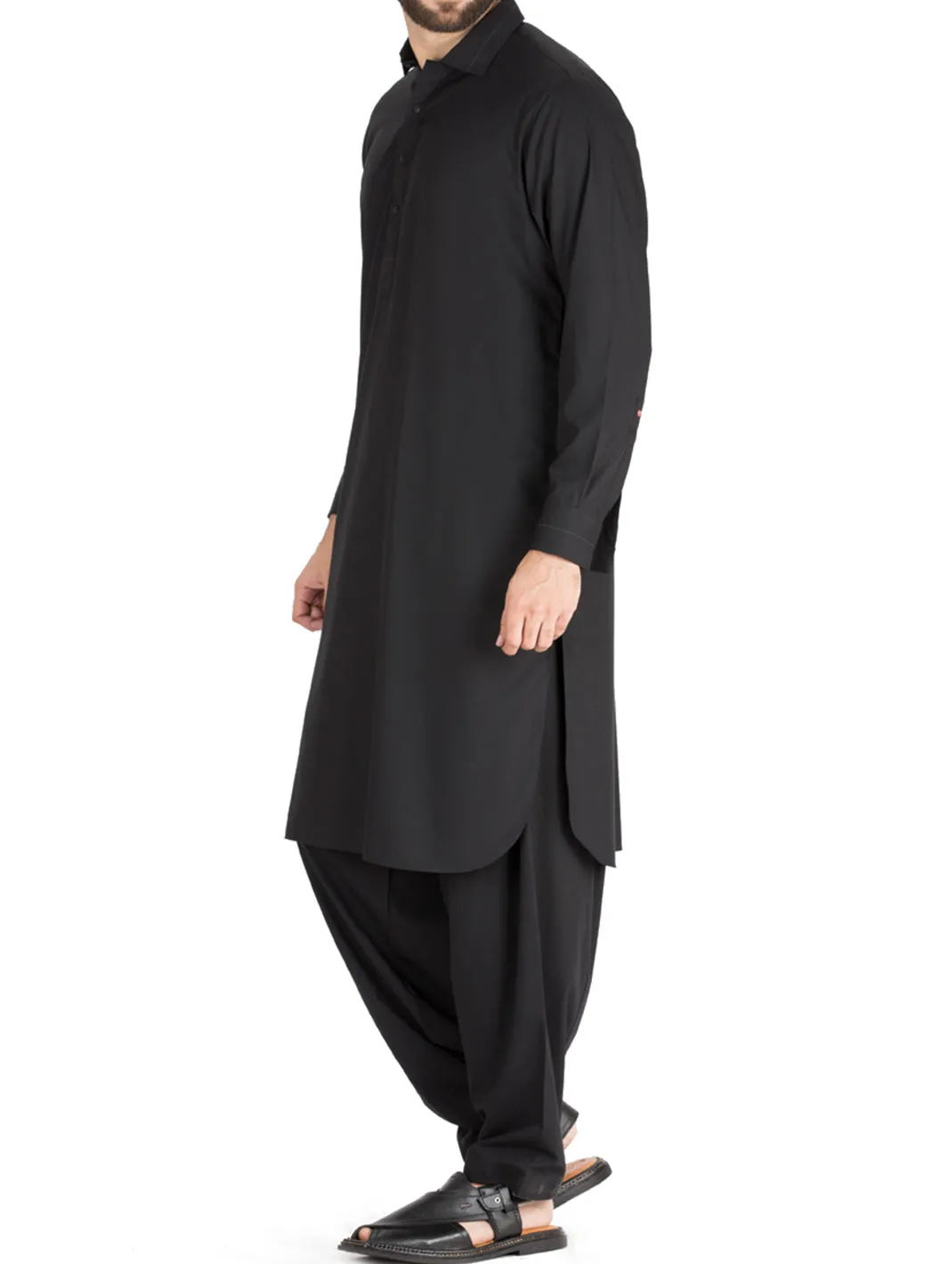 Black Blended Kameez Shalwar - ALWA-KS-161