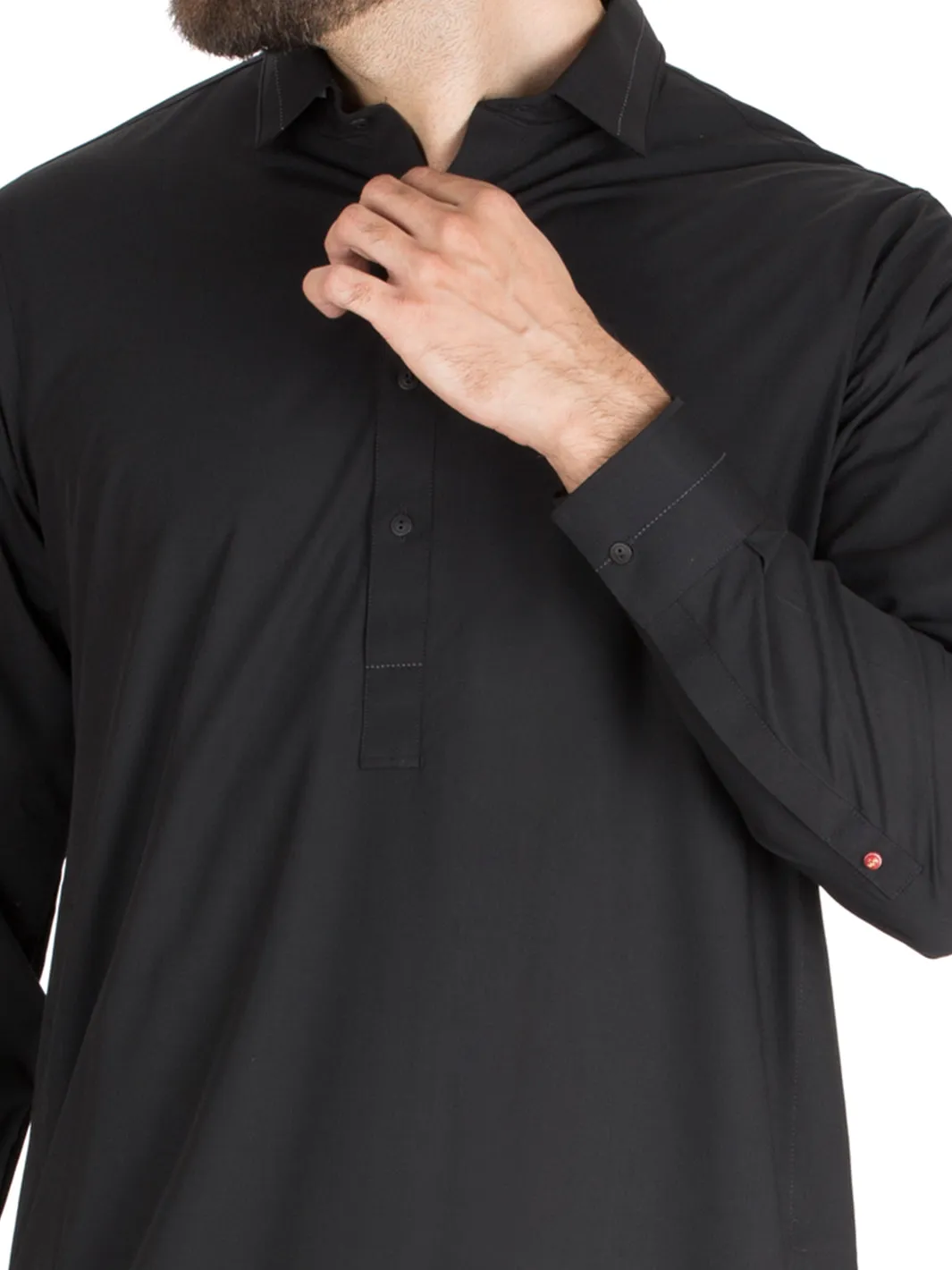 Black Blended Kameez Shalwar - ALWA-KS-161