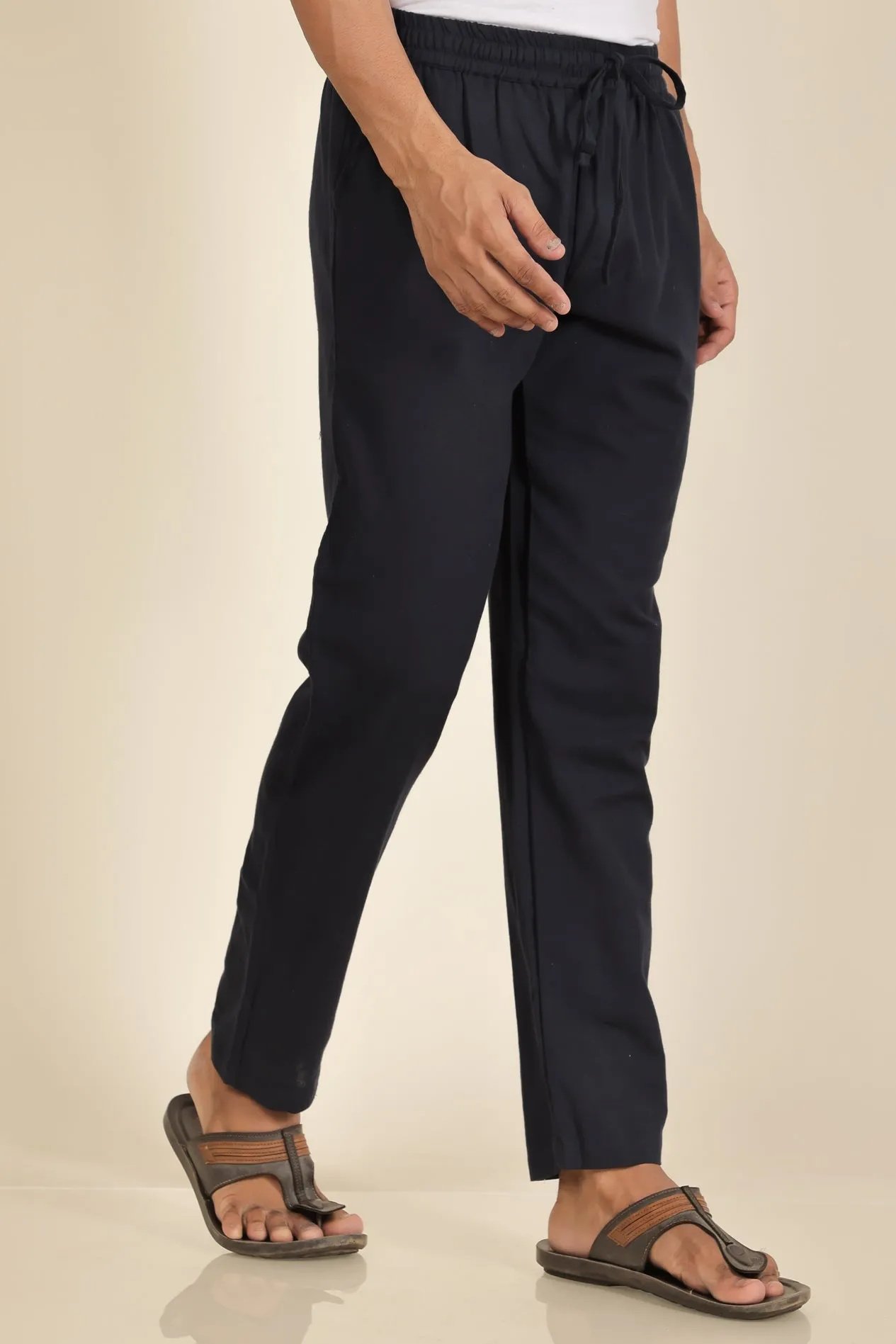 Black Color Men's Trousers