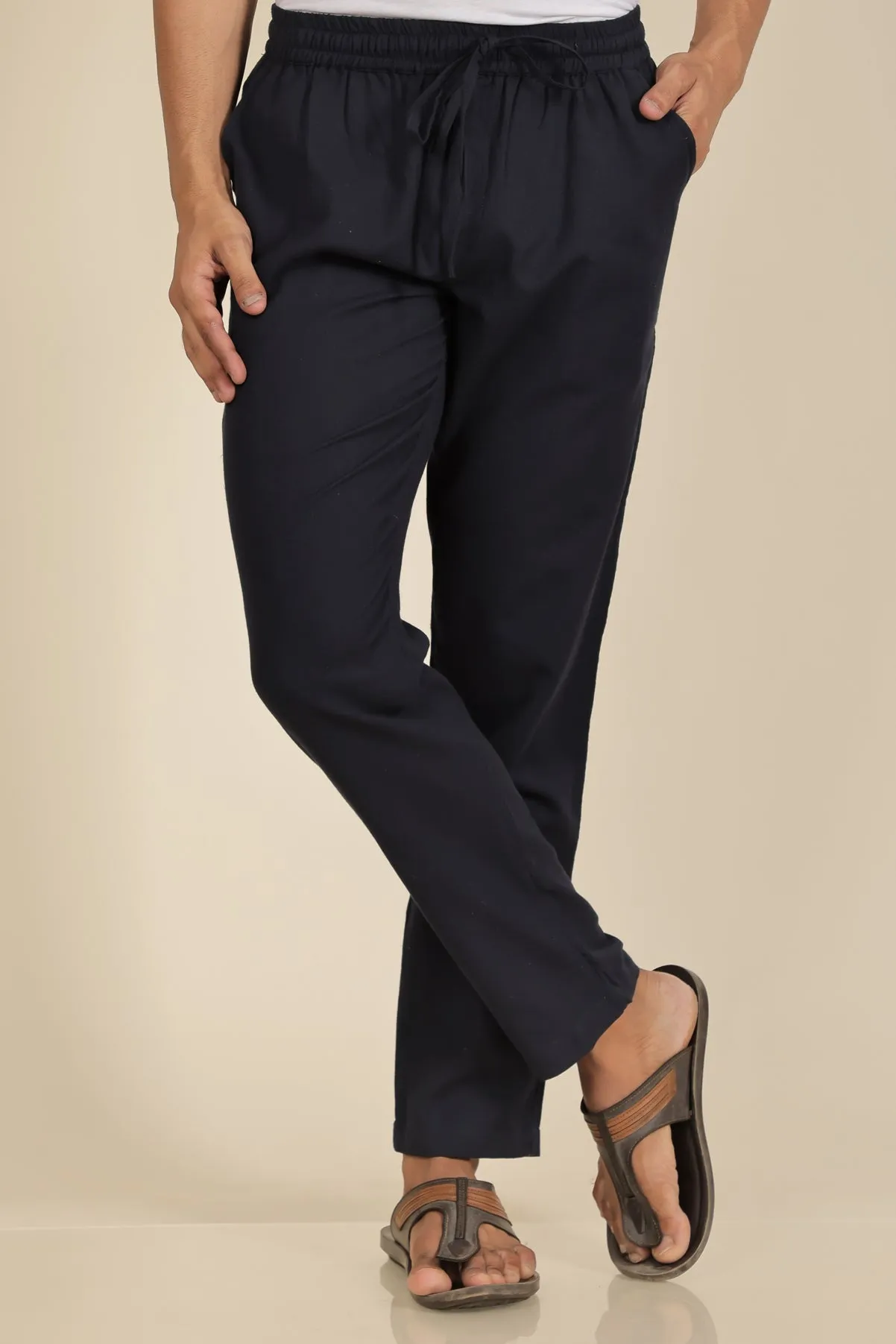 Black Color Men's Trousers