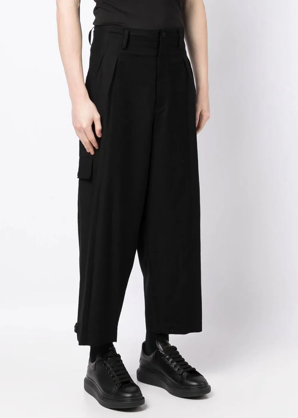 Black Cropped Trousers