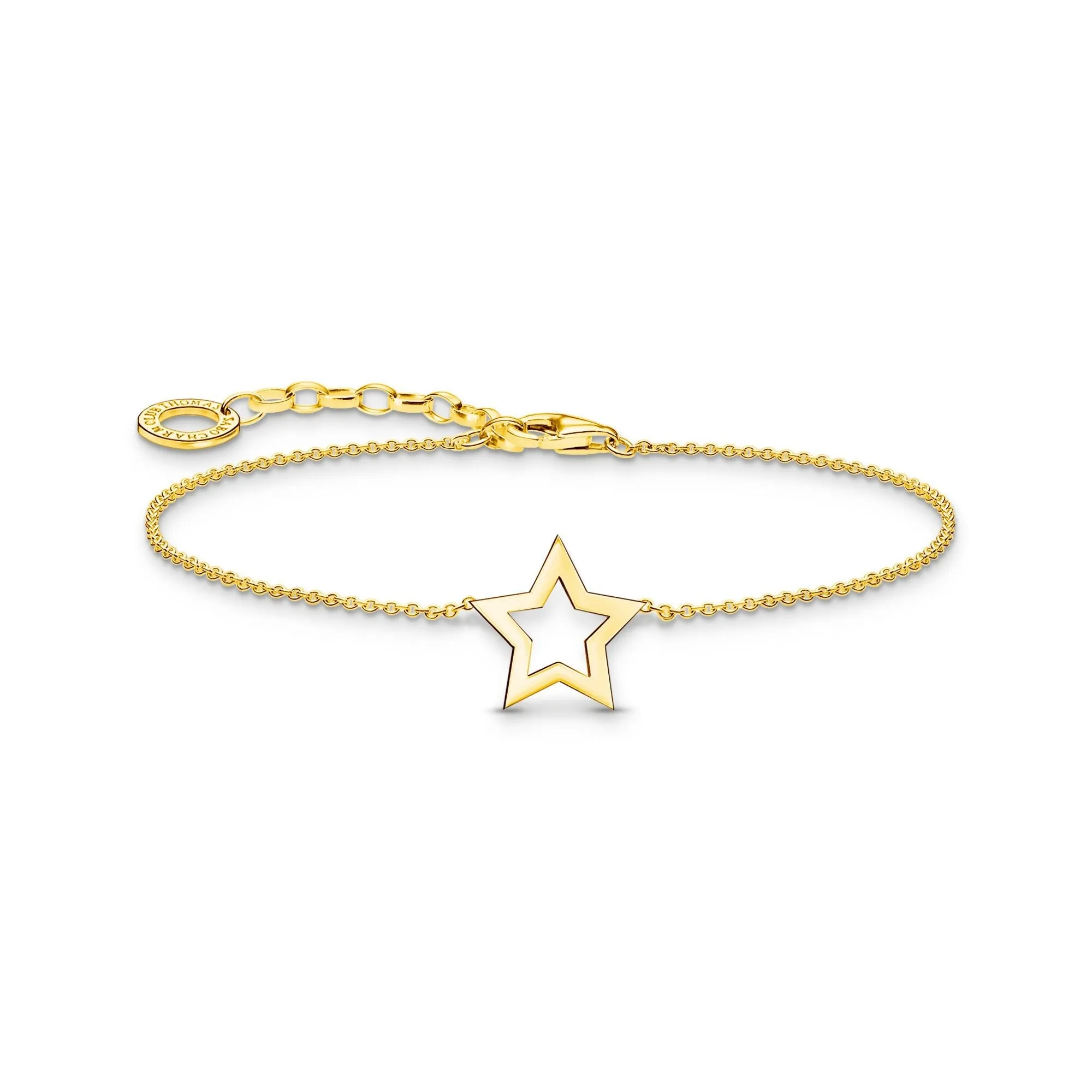 Bracelet with star pendant - gold