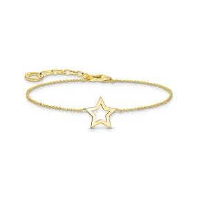 Bracelet with star pendant - gold