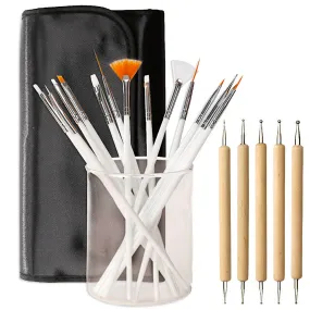 Brushes & Tools Nail Art Set 20pcs