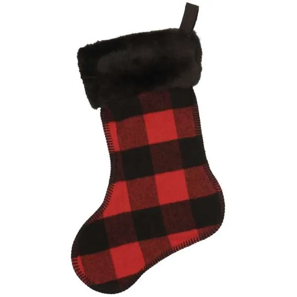 Buffalo Plaid Wool Stocking