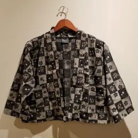 Bunny Print Cropped Jacket