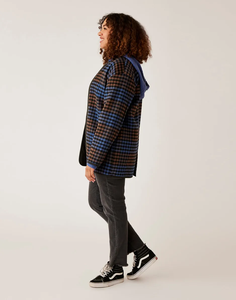 Calla Wool Jacket: Dk. Brown Plaid