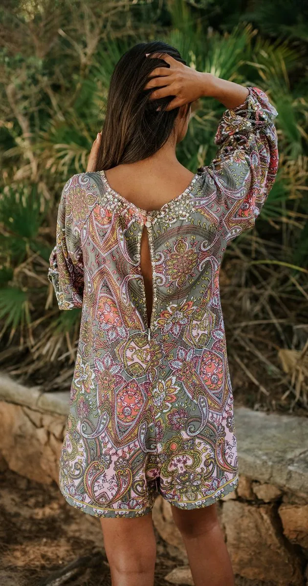 Caly Short Paisley Jumpsuit