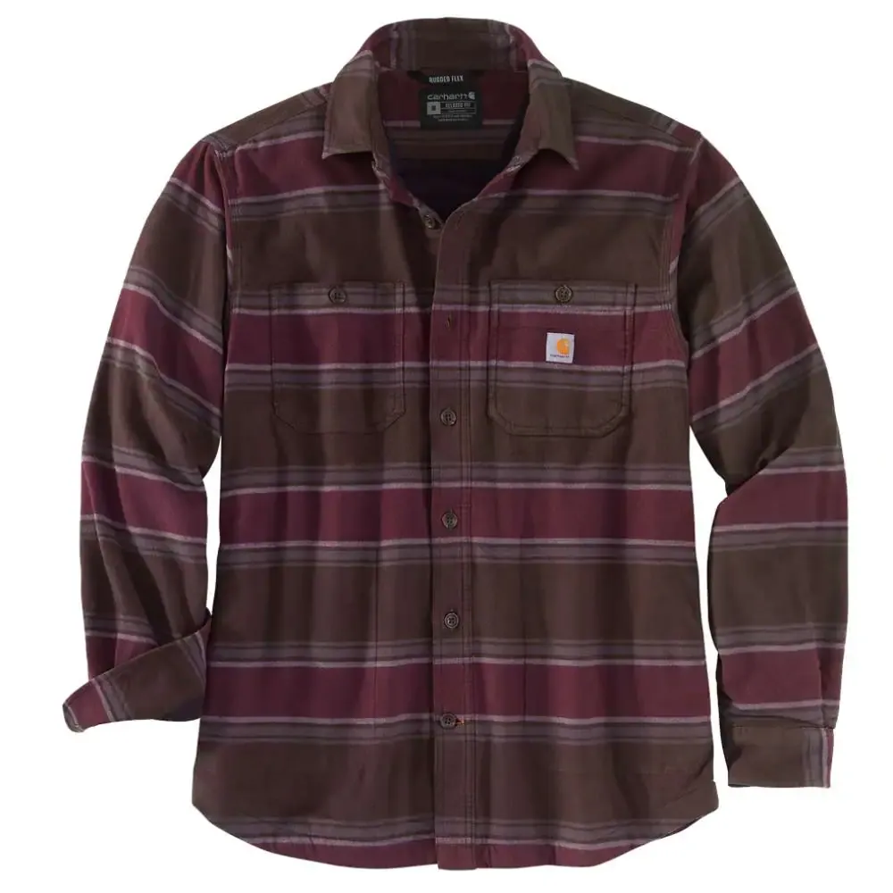 Carhartt 104913 Rugged Flex Relaxed Fit Midweight Flannel Fleece Lined Shirt