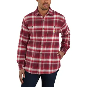 Carhartt 104913 Rugged Flex Relaxed Fit Midweight Flannel Fleece Lined Shirt